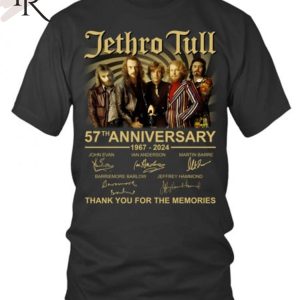 Jethro Tull 57th Anniversary 1967-2024 Thank You For The Memories T-Shirt