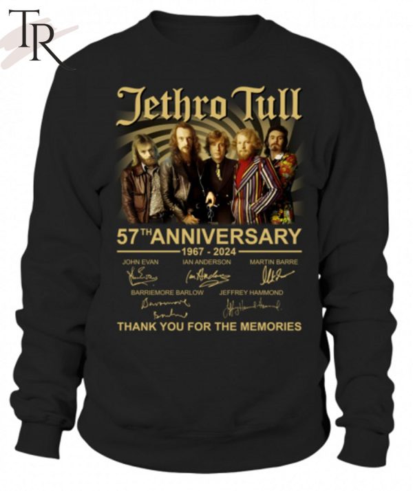 Jethro Tull 57th Anniversary 1967-2024 Thank You For The Memories T-Shirt
