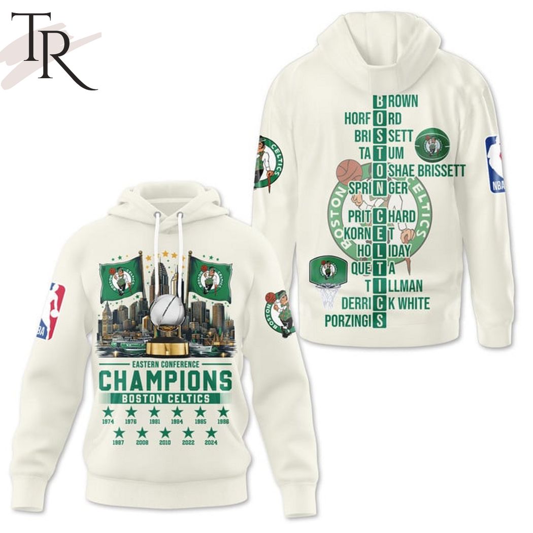 11-Time Eastern Conference Champions Boston Celtics Hoodie - Beige