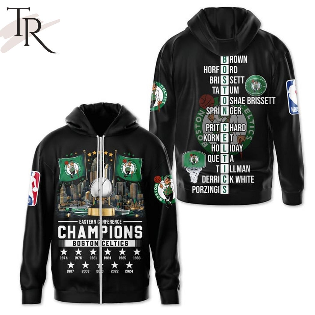 11-Time Eastern Conference Champions Boston Celtics Hoodie - Black