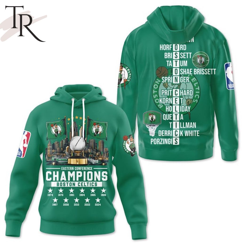 11-Time Eastern Conference Champions Boston Celtics Hoodie - Green