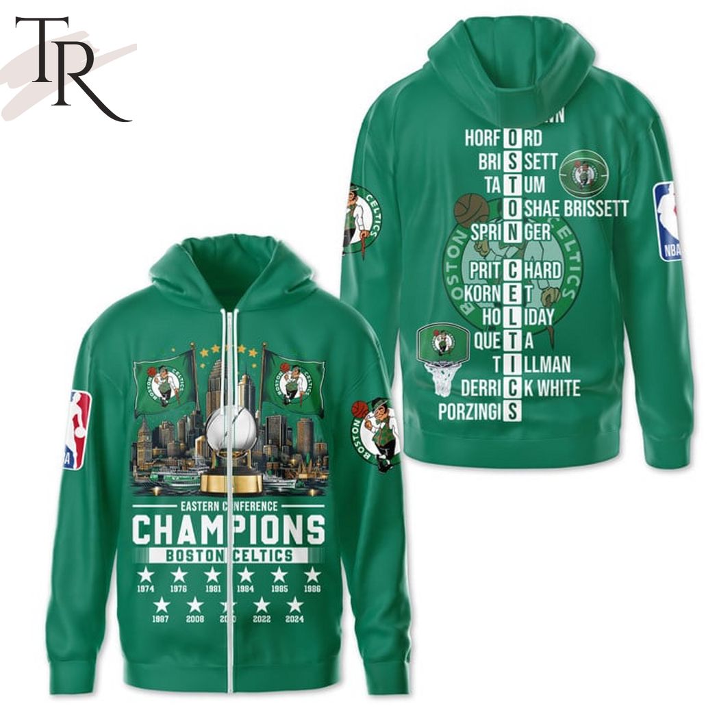 11-Time Eastern Conference Champions Boston Celtics Hoodie - Green