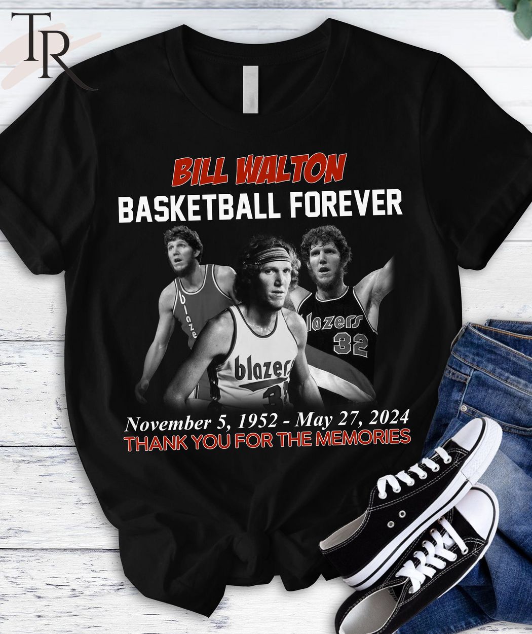 Bill Walton Basketball Forever November 5, 1952 - May 27, 2024 Thank You For The Memories T-Shirt