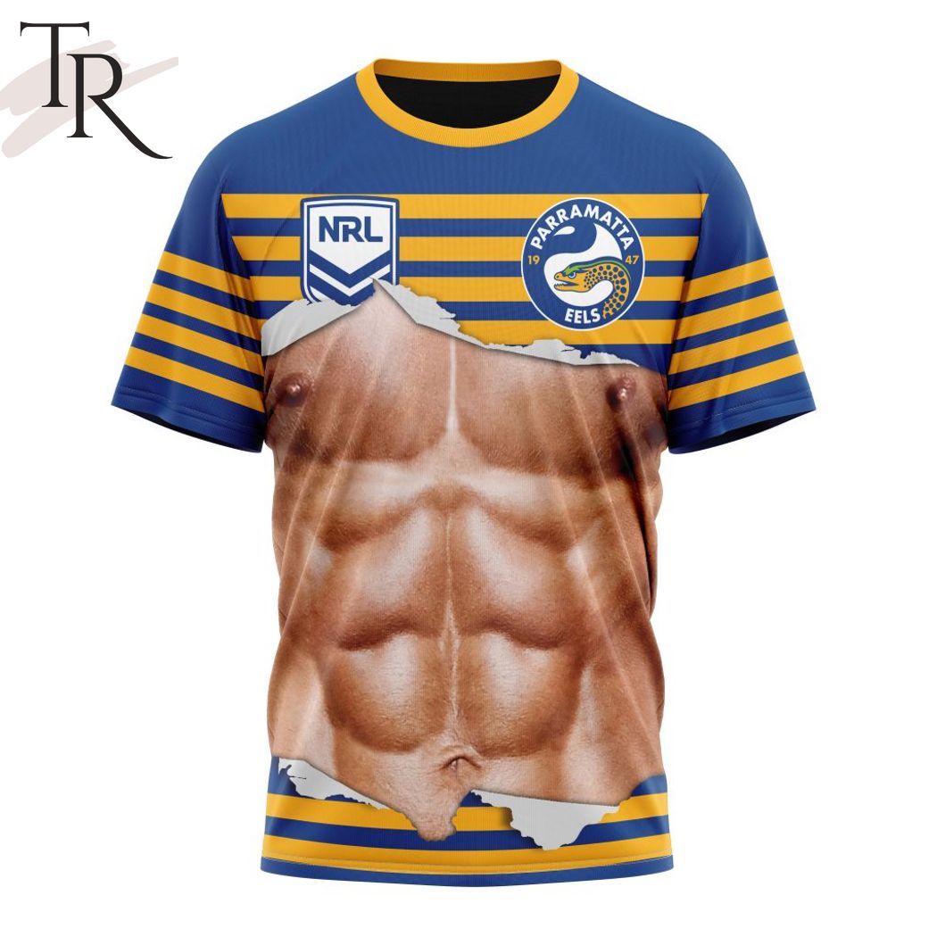 NRL Parramatta Eels Special Men Ripped Design Hoodie