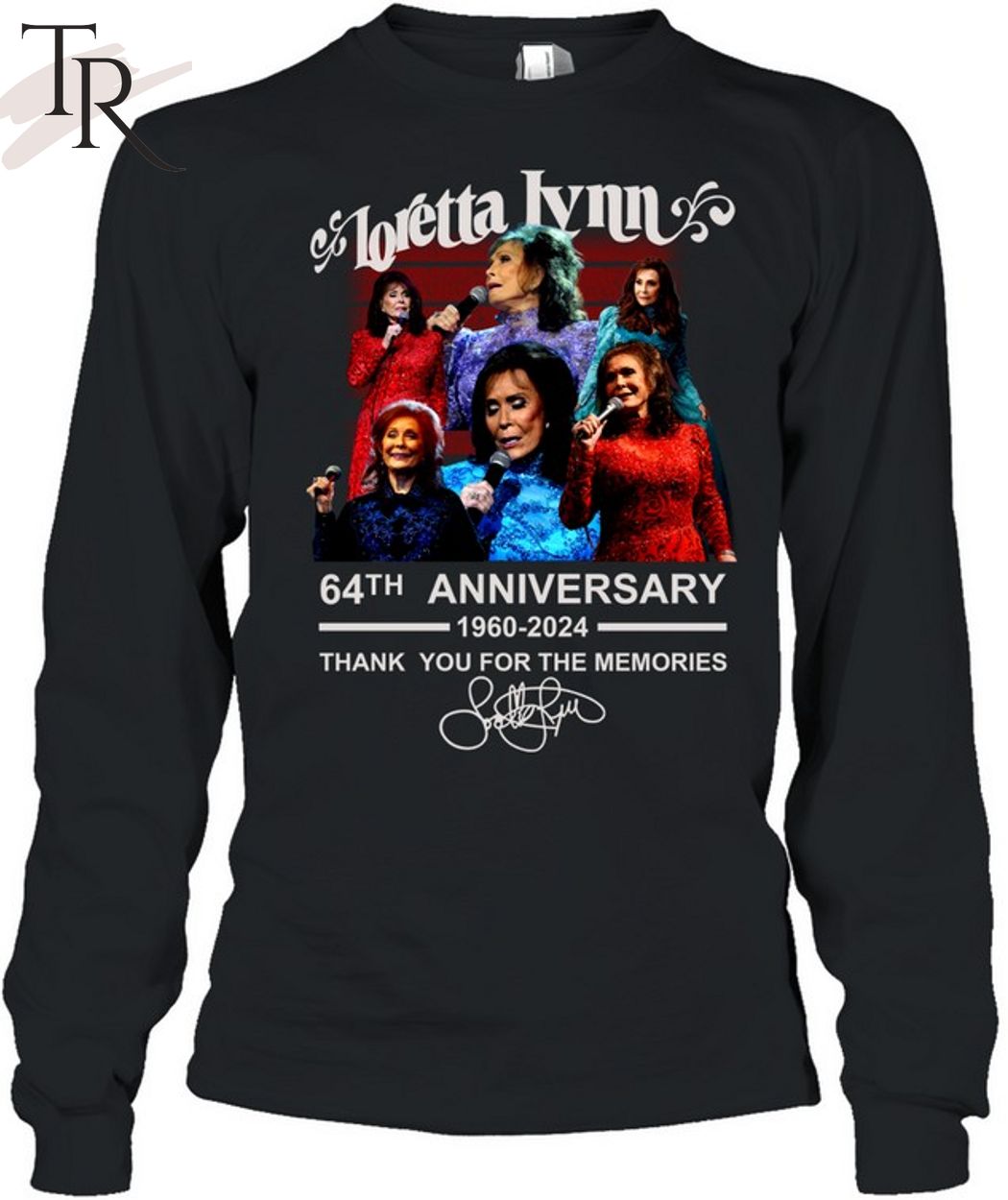 Loretta Lynn 64th Anniversary 1960-2024 Thank You For The Memories T-Shirt