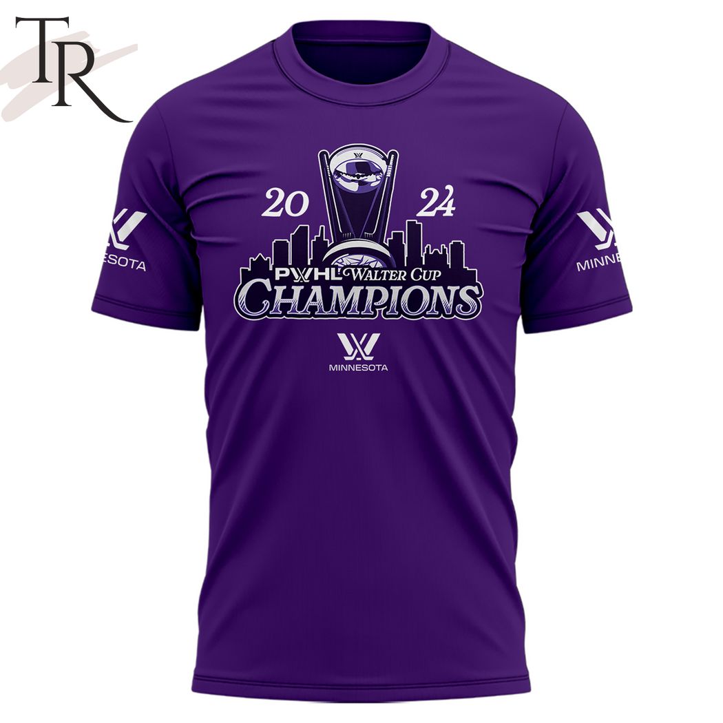 2024 PWHL Walter Cup Champions Minnesota Hoodie - Purple