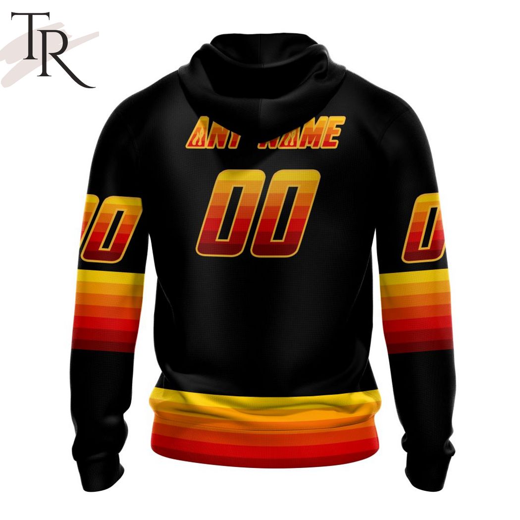 NHL Calgary Flames Special Blackout Design Hoodie