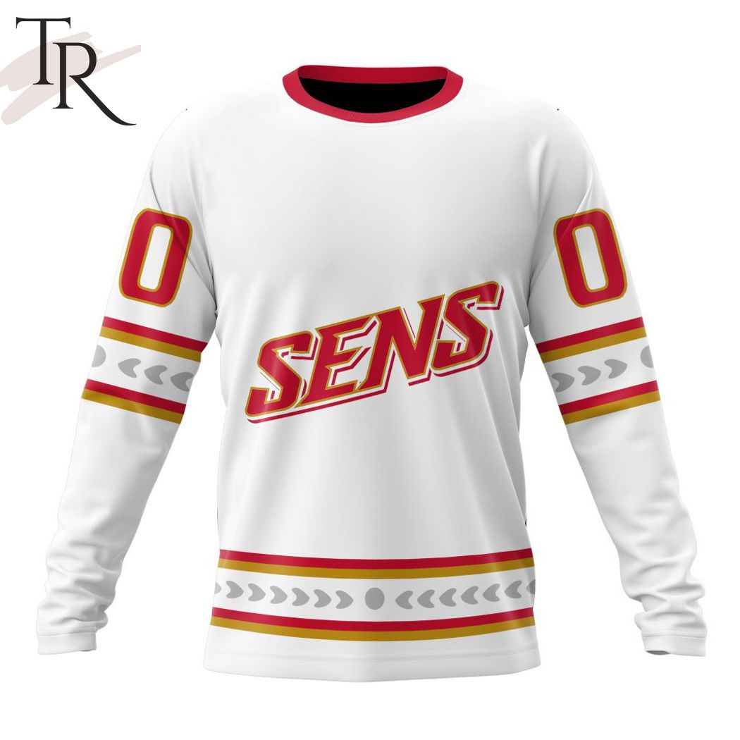 NHL Ottawa Senators Special Whiteout Design Hoodie