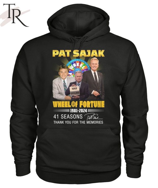 Pat Sajak Wheel Of Fortune 1981-2024 41 Seasons Thank You For The Memories T-Shirt