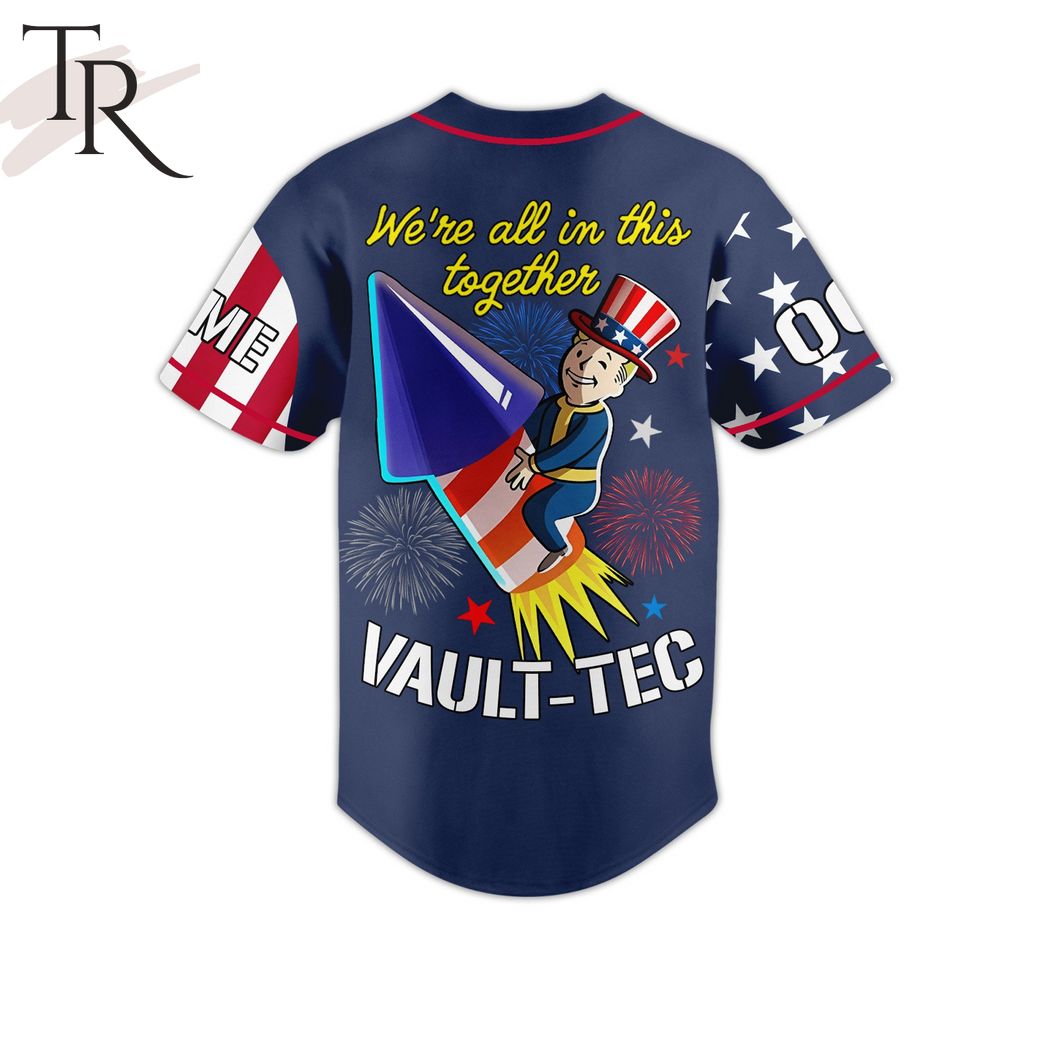 Fallout We're All In This Together Vault-Tec Custom Baseball Jersey