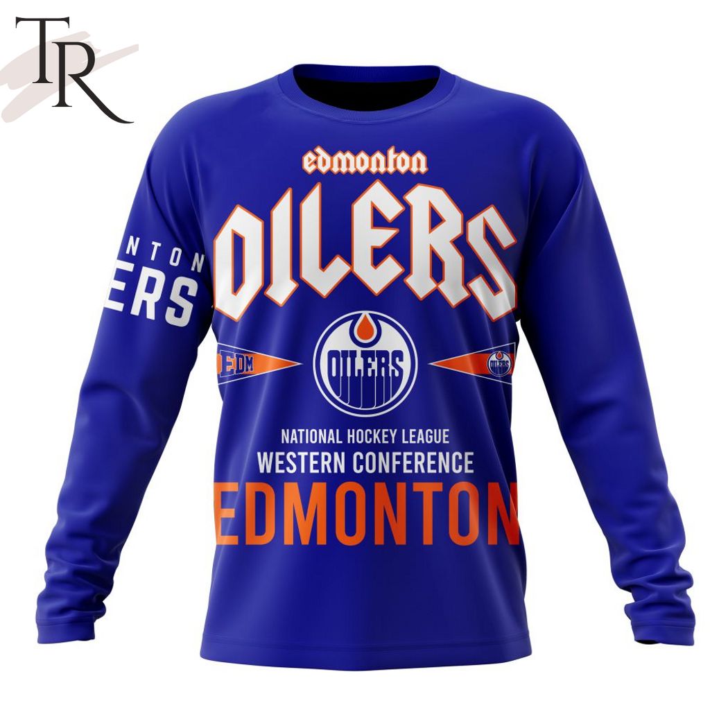 NHL Edmonton Oilers 2024 Royal Western Conference City Tour Hoodie