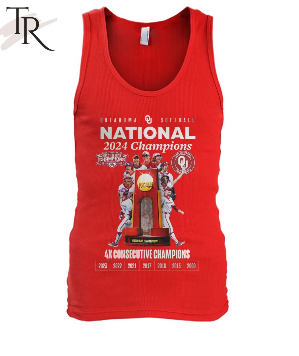 Oklahoma Softball National 2024 4x Consecutive Champions T-Shirt