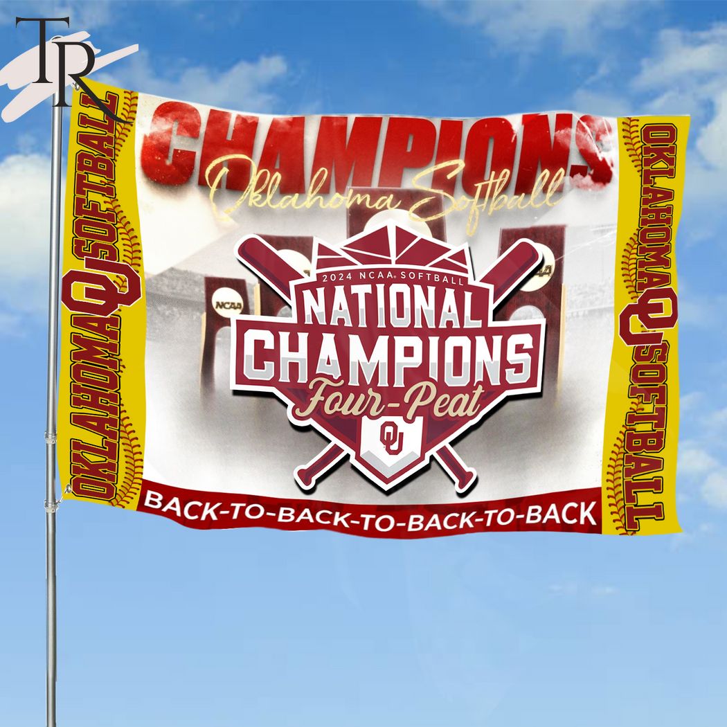 Oklahoma Sooners 2024 NCAA Softball Women's College World Series Champions Flag