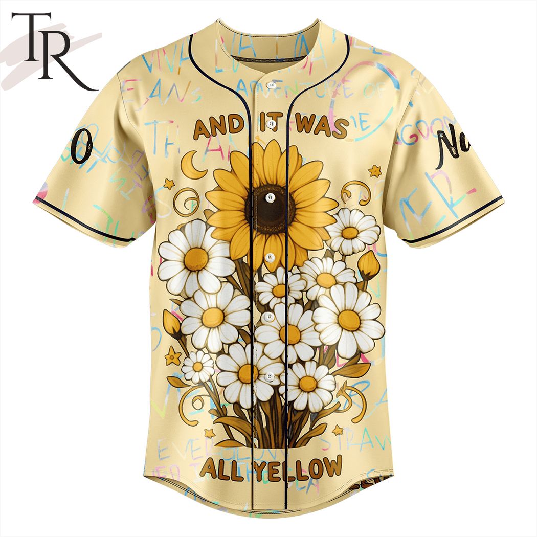 Coldplay And It Was All Yellow Custom Baseball Jersey