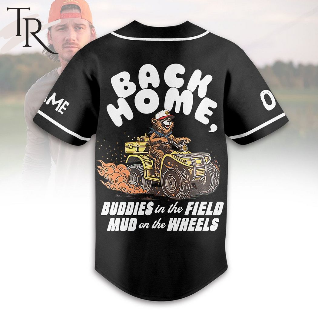 Morgan Wallen Back Home Buddies In The Field Mud On The Wheels Custom Baseball Jersey