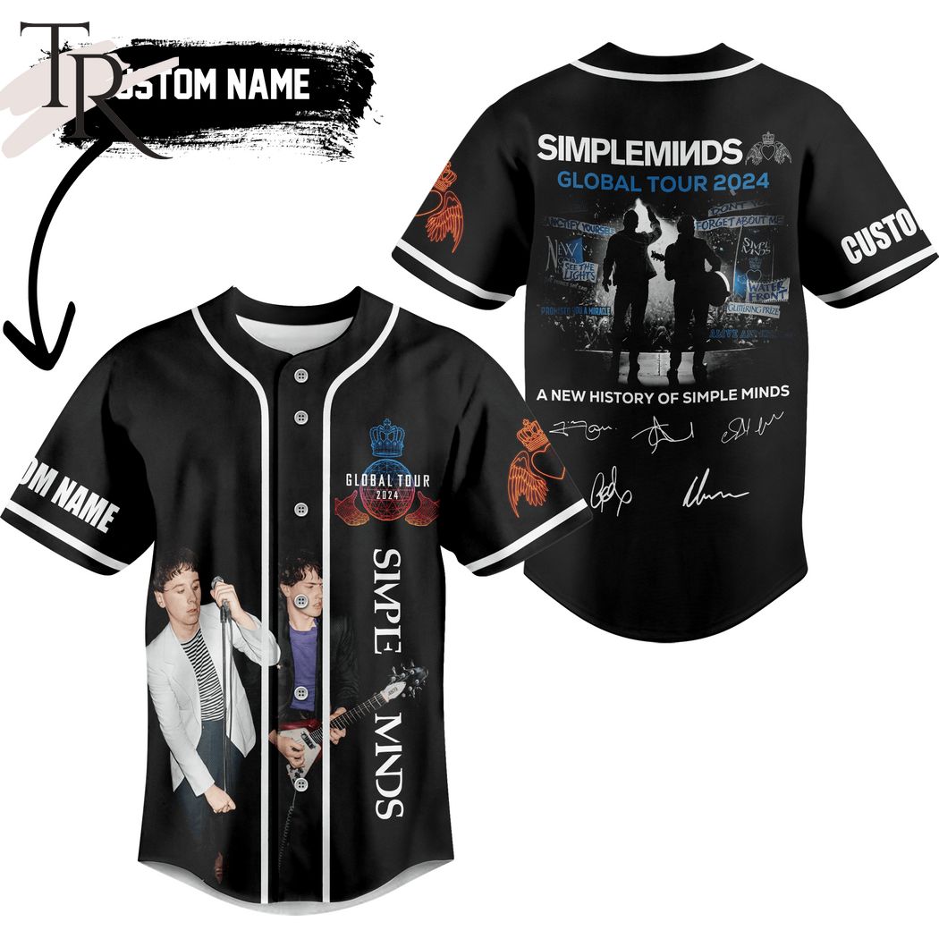 Global Tour 2024 A New History Of Simple Minds Custom Baseball Jersey