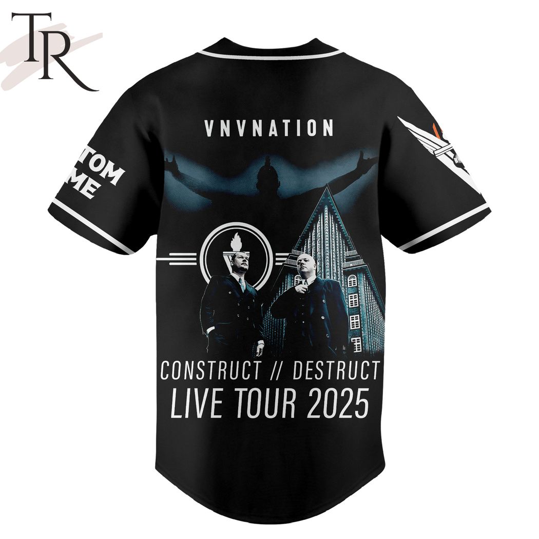 Vnv Nation Construct Destruct Live Tour 2025 Custom Baseball Jersey
