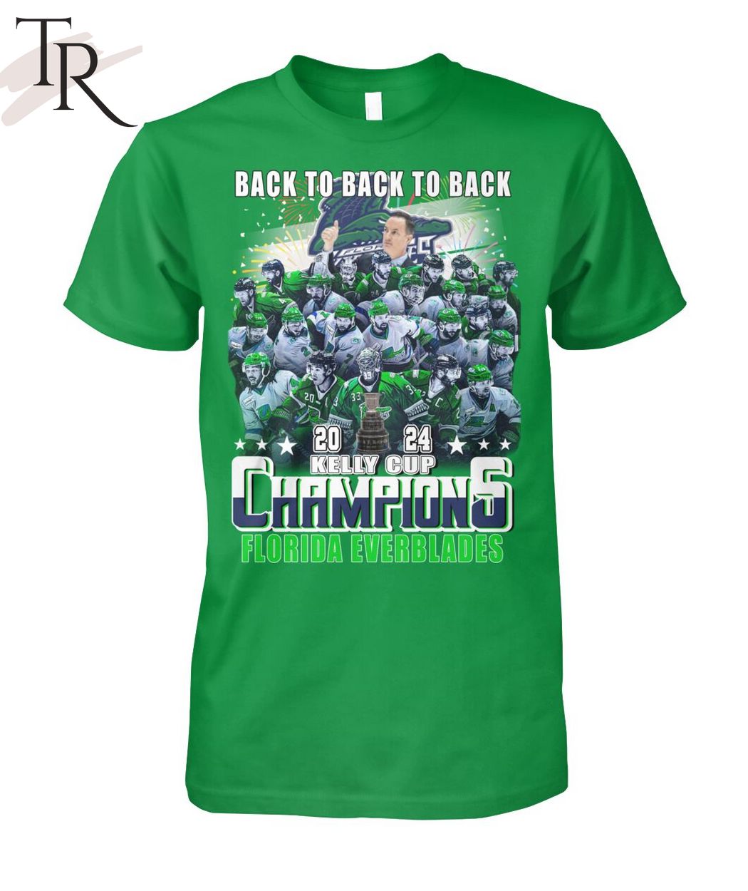 Back To Back To Back 2024 Kelly Cup Champions Florida Everblades T-Shirt