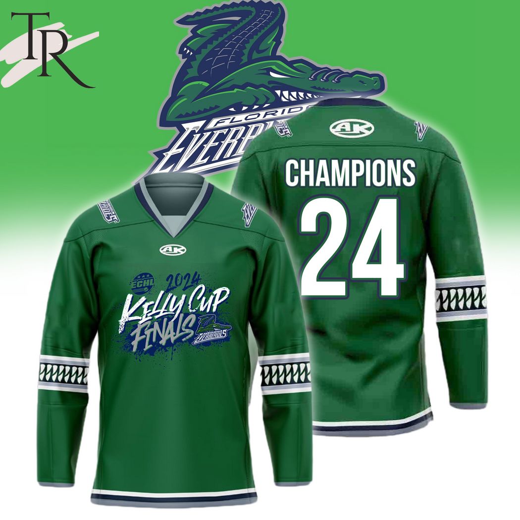 ECHL 2024 Kelly Cup Finals Champions Florida Everblades Hockey Jersey