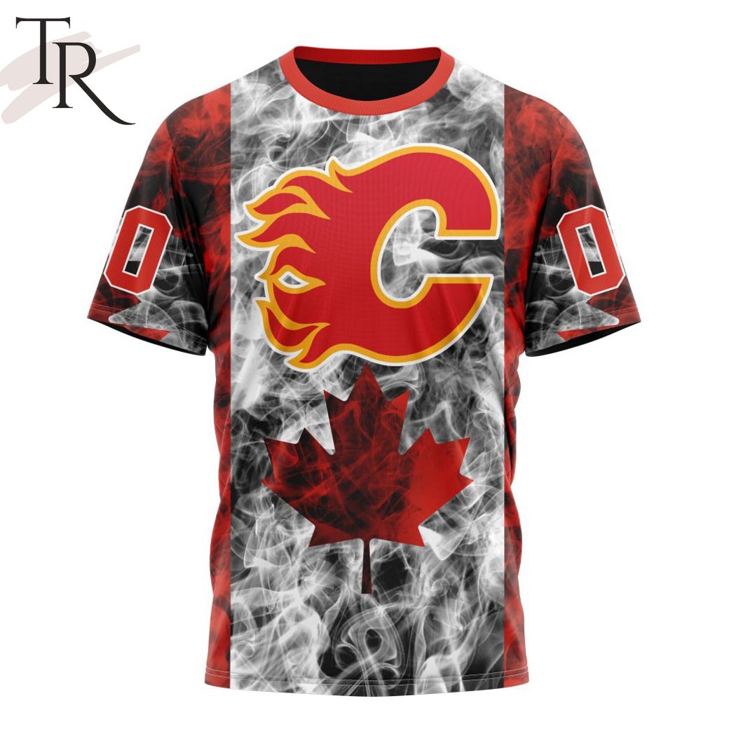 NHL Calgary Flames Special Design For Canada Day Hoodie