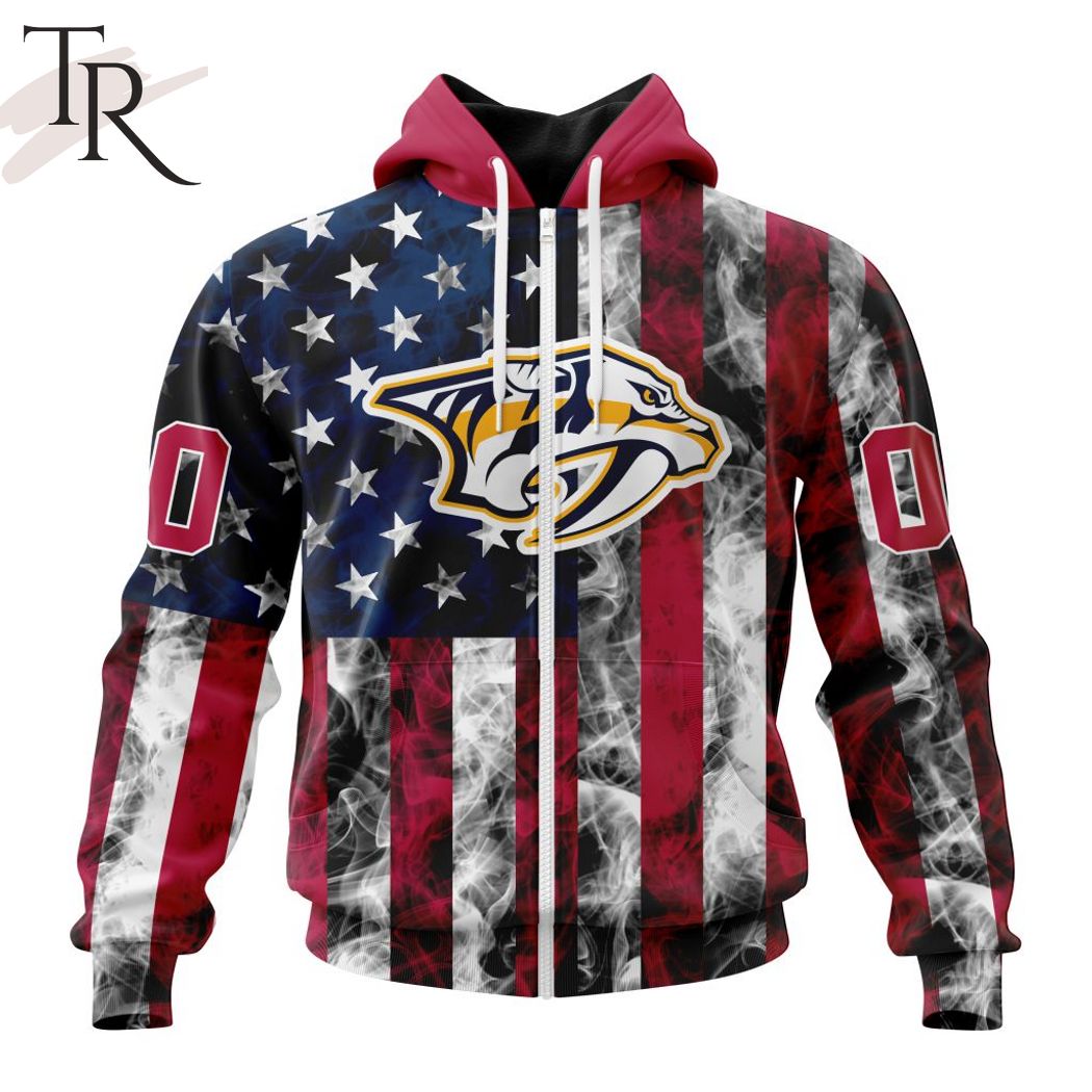 NHL Nashville Predators Special Design For Independence Day The Fourth Of July Hoodie