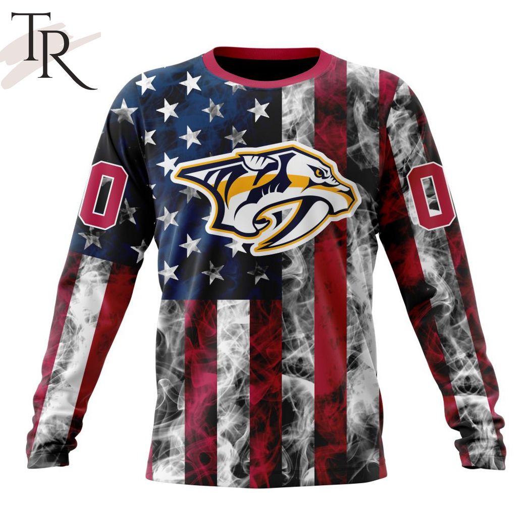 NHL Nashville Predators Special Design For Independence Day The Fourth Of July Hoodie