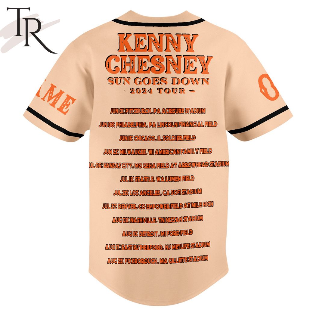 Kenny Chesney Sun Goes Down 2024 Tour Custom Baseball Jersey