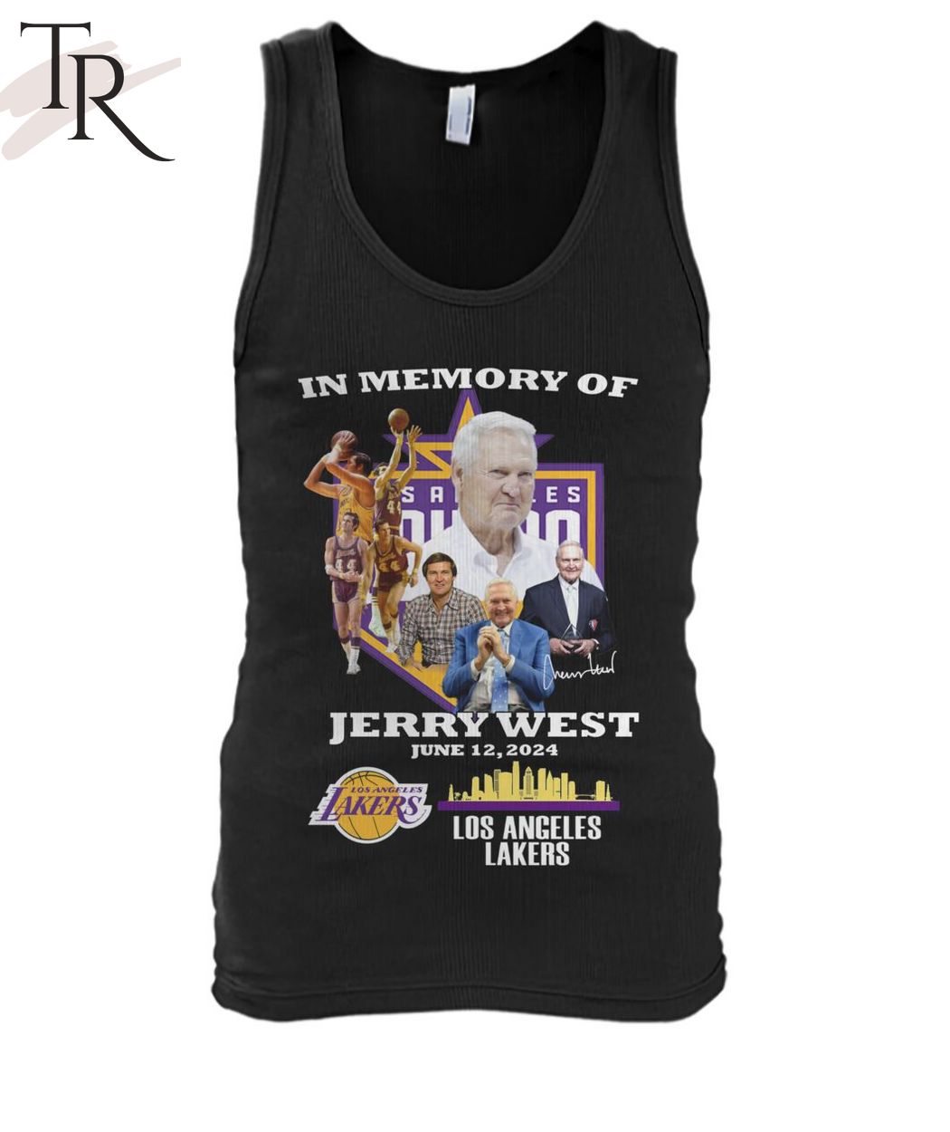 In Memory Of Jerry West June 12, 2024 Los Angeles Lakers T-Shirt