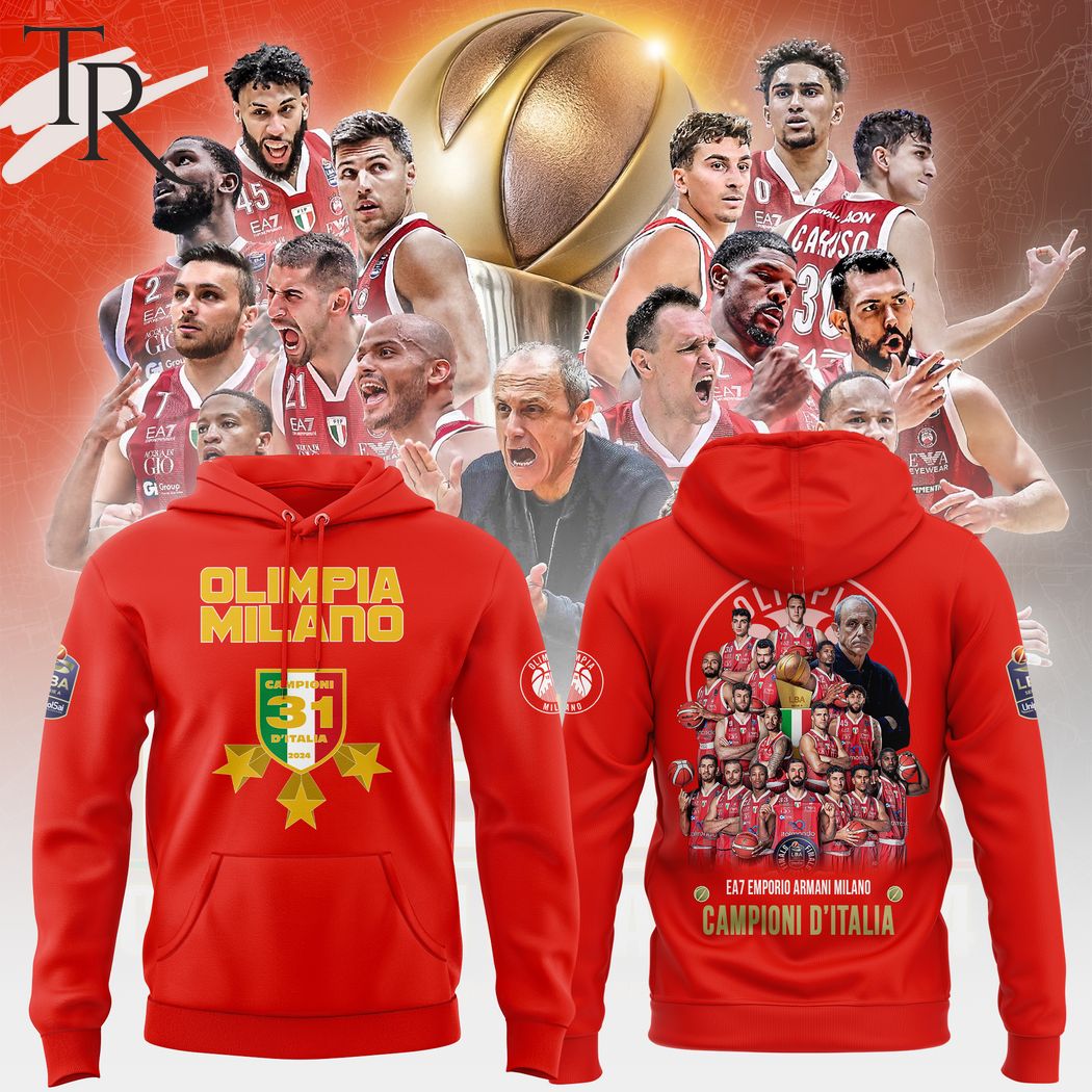 Olimpia Milano Campioni D'italia 2024 Hoodie, Longpants, Cap