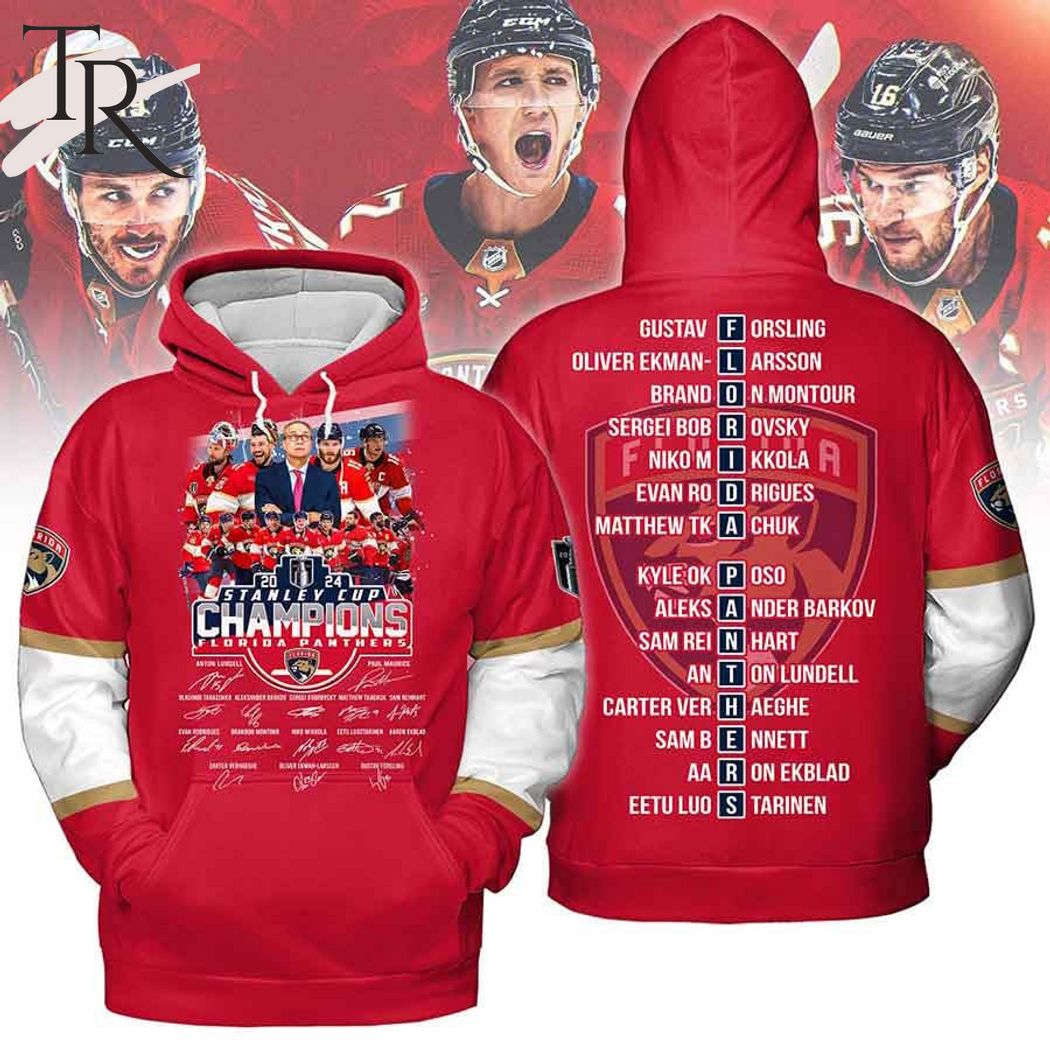 2024 Stanley Cup Champions Florida Panthers Signature Hoodie - Red