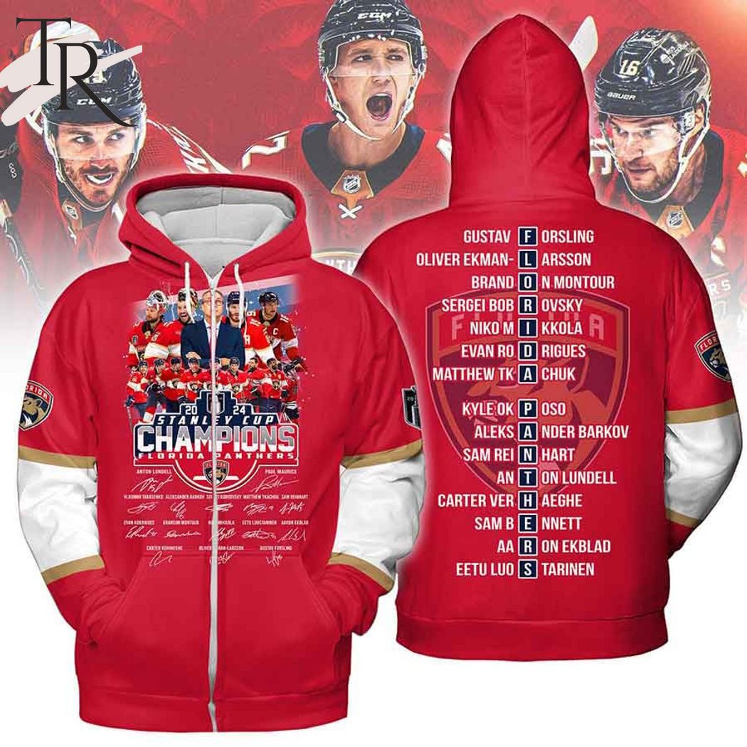 2024 Stanley Cup Champions Florida Panthers Signature Hoodie - Red