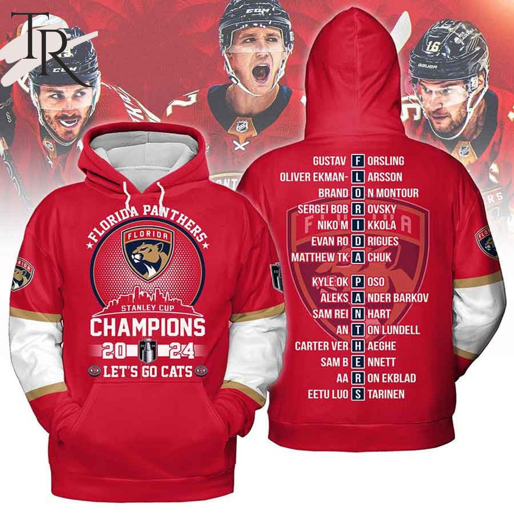 Florida Panthers Stanley Cup Champions 2024 Hoodie - Red