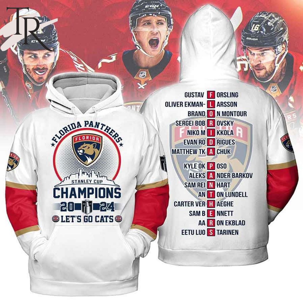 Florida Panthers Stanley Cup Champions 2024 Hoodie - White