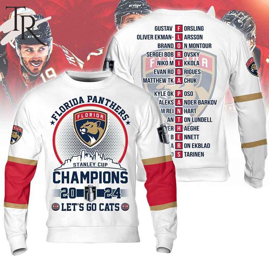Florida Panthers Stanley Cup Champions 2024 Hoodie - White