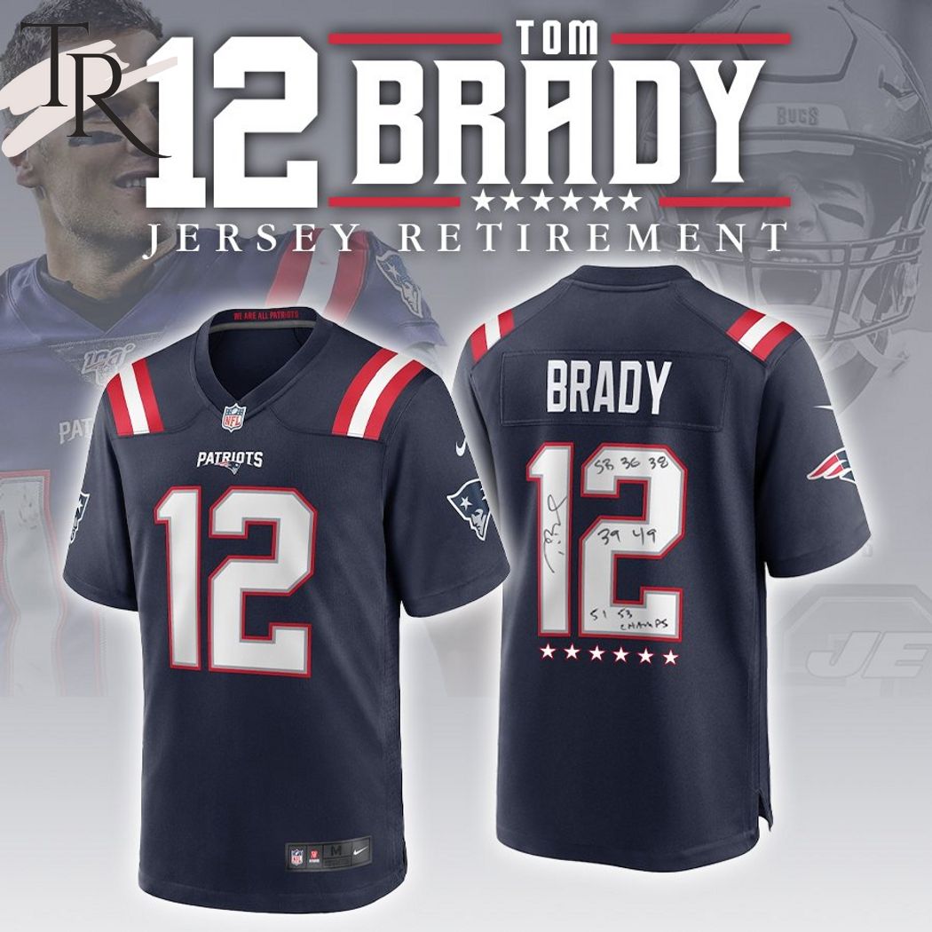 GOAT Tom Brady Jersey Retirement - Navy