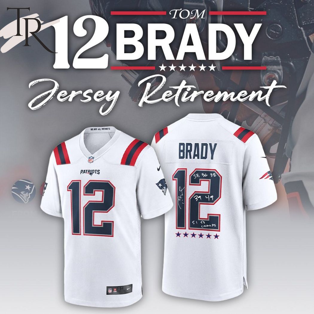 GOAT Tom Brady Jersey Retirement - White