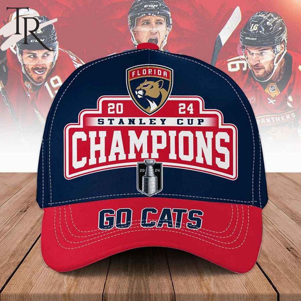 Florida Panthers 2024 Stanley Cup Champions Go Cats Classic Cap - Navy
