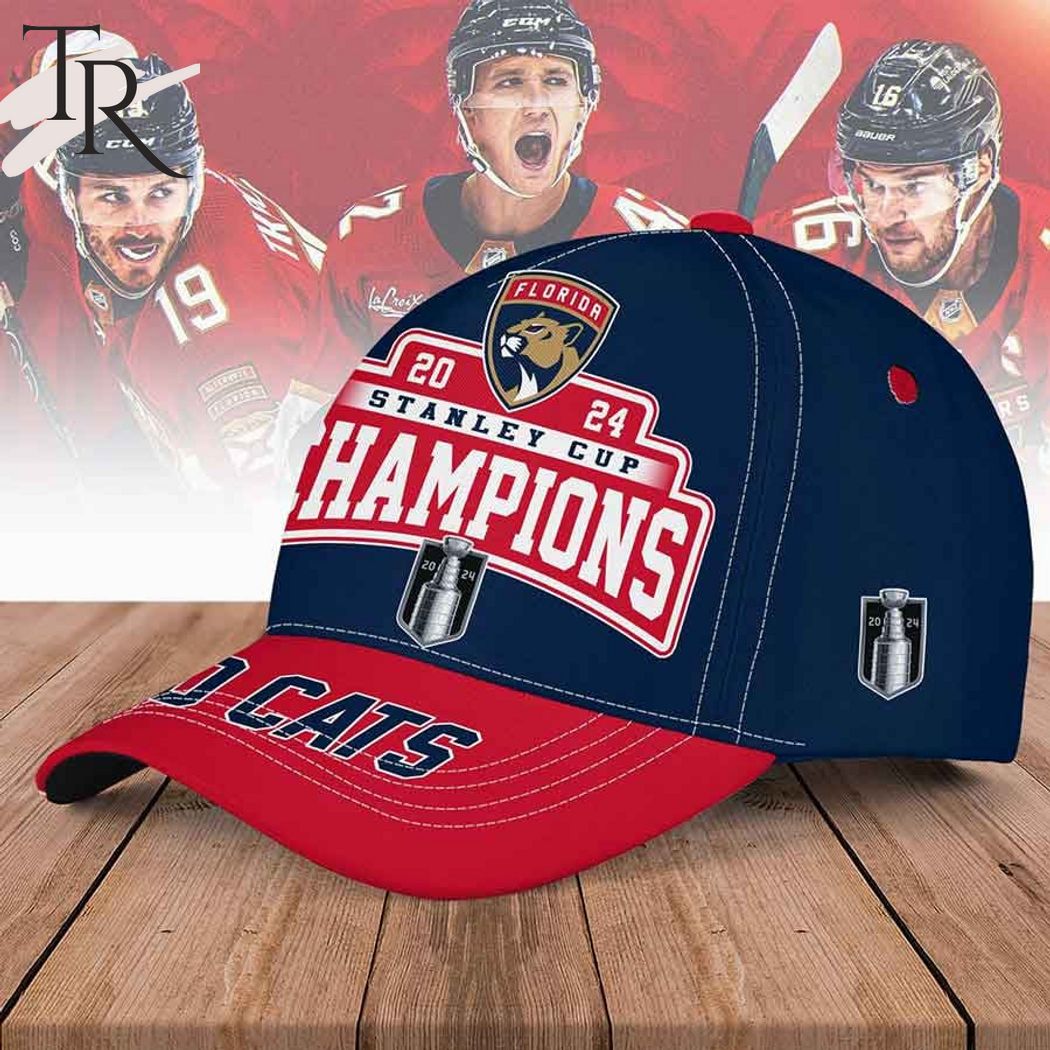 Florida Panthers 2024 Stanley Cup Champions Go Cats Classic Cap - Navy