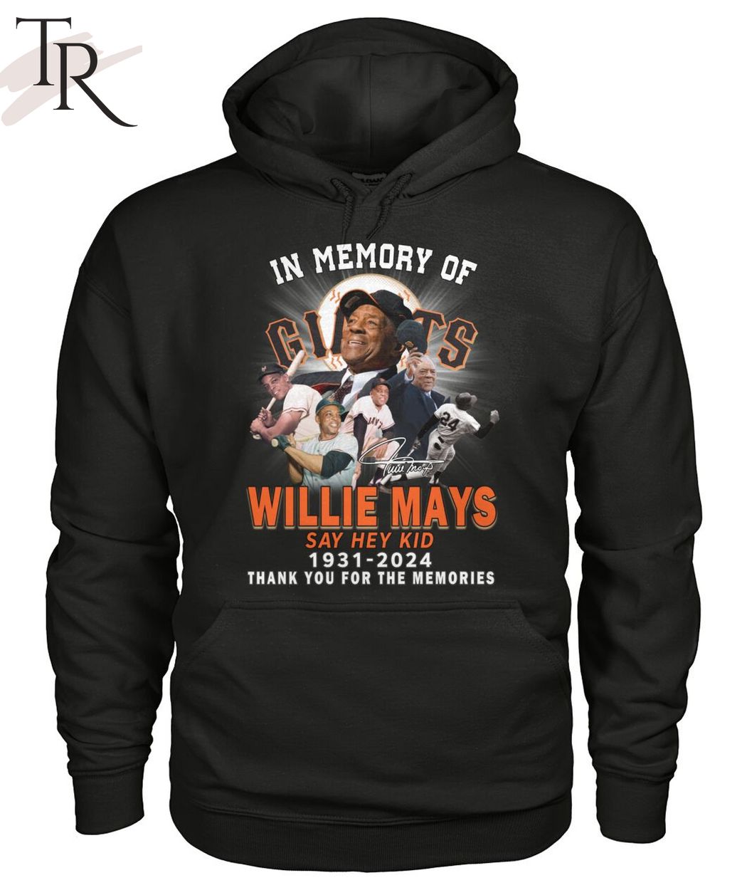 In Memory Of Willie Mays Say Hey Kid 1931-2024 Thank You For The Memories T-Shirt