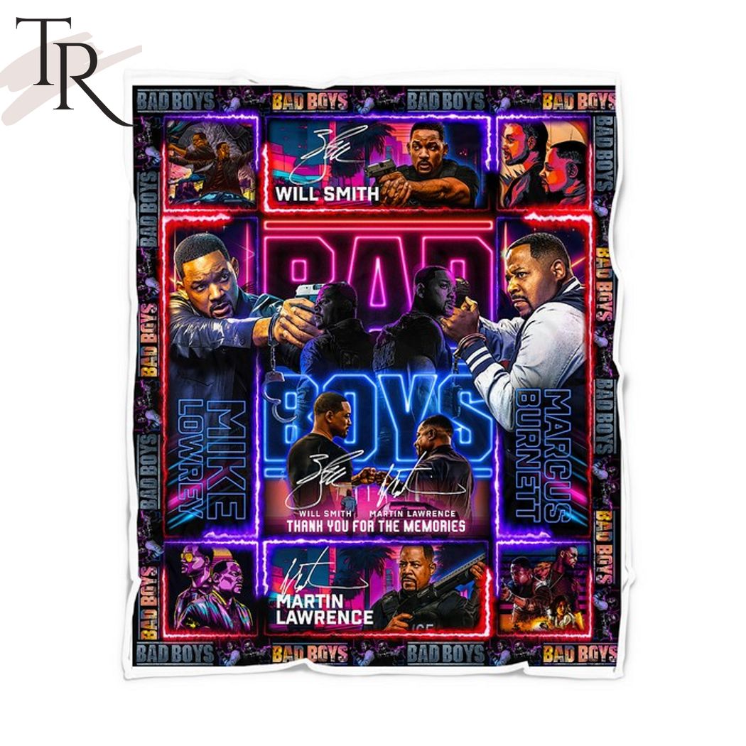 Bad Boys Will Smith And Martin Lawrence Thank You For The Memories Fleece Blanket