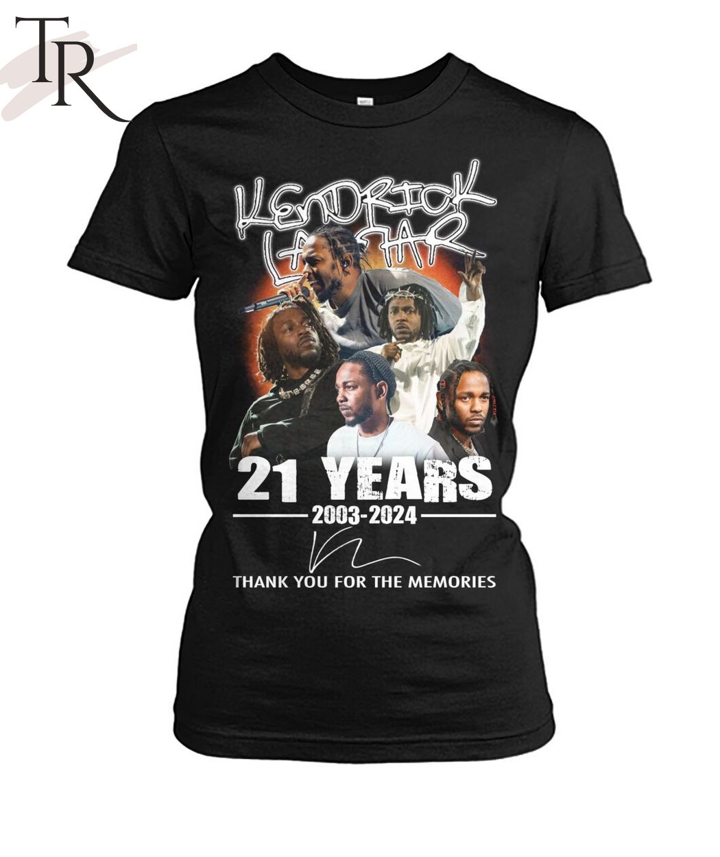 Kendrick Lamar 21 Years 2003-2024 Thank You For The Memories T-Shirt