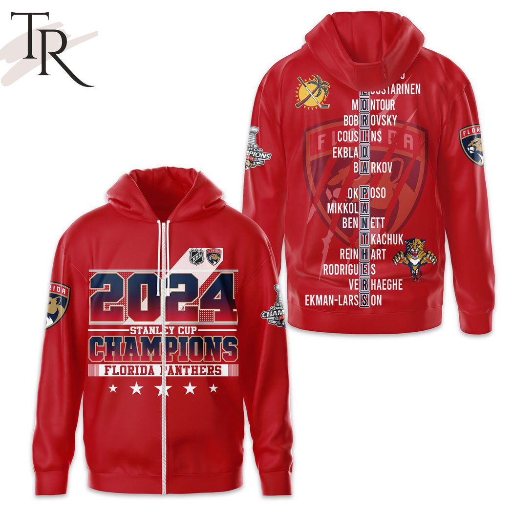 2024 Stanley Cup Champions Florida Panthers Hoodie - Red