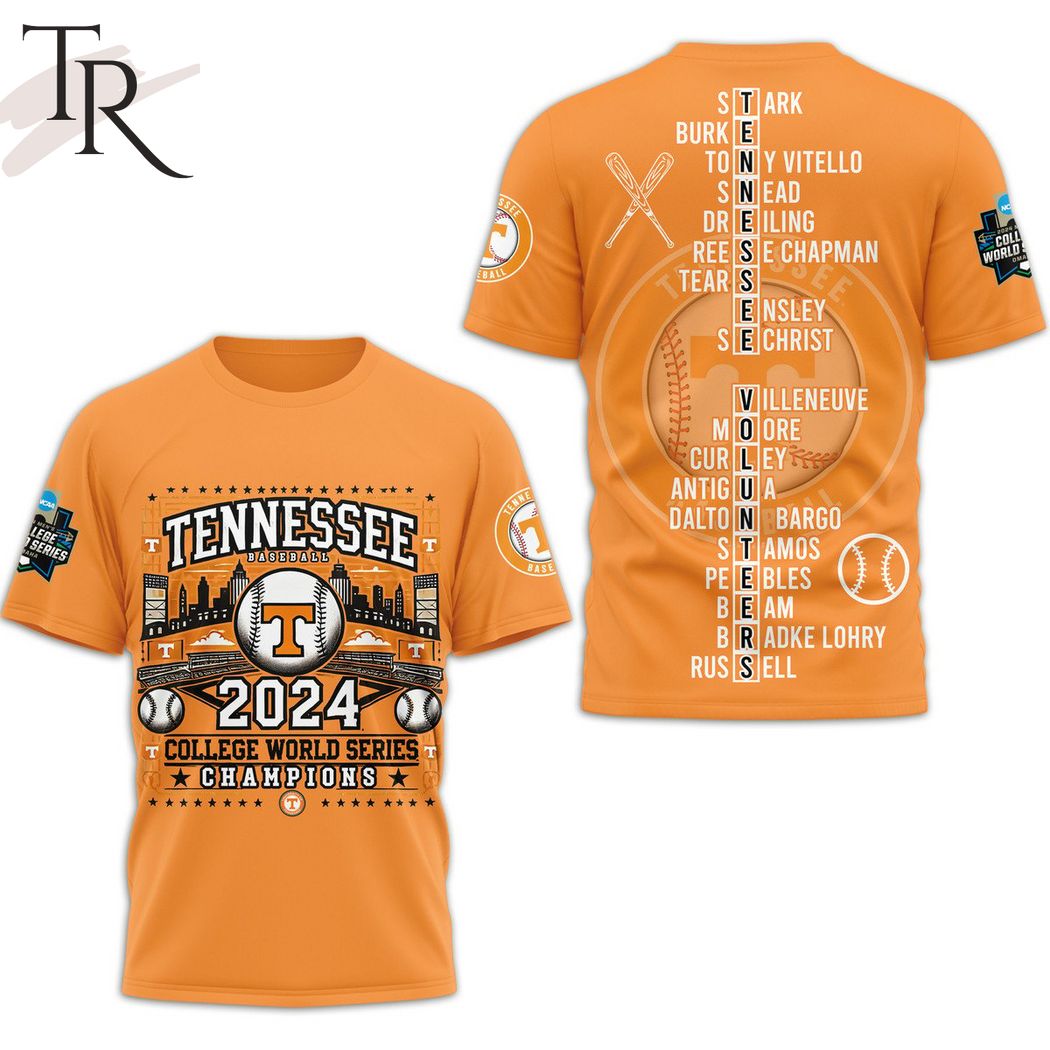 Tennessee Baseball 2024 College World Series Champions Hoodie - Orange