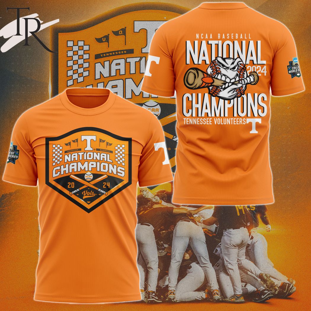 Tennessee Volunteers National Champions NCAA Men's Baseball College World Series 2024 Hoodie - Orange