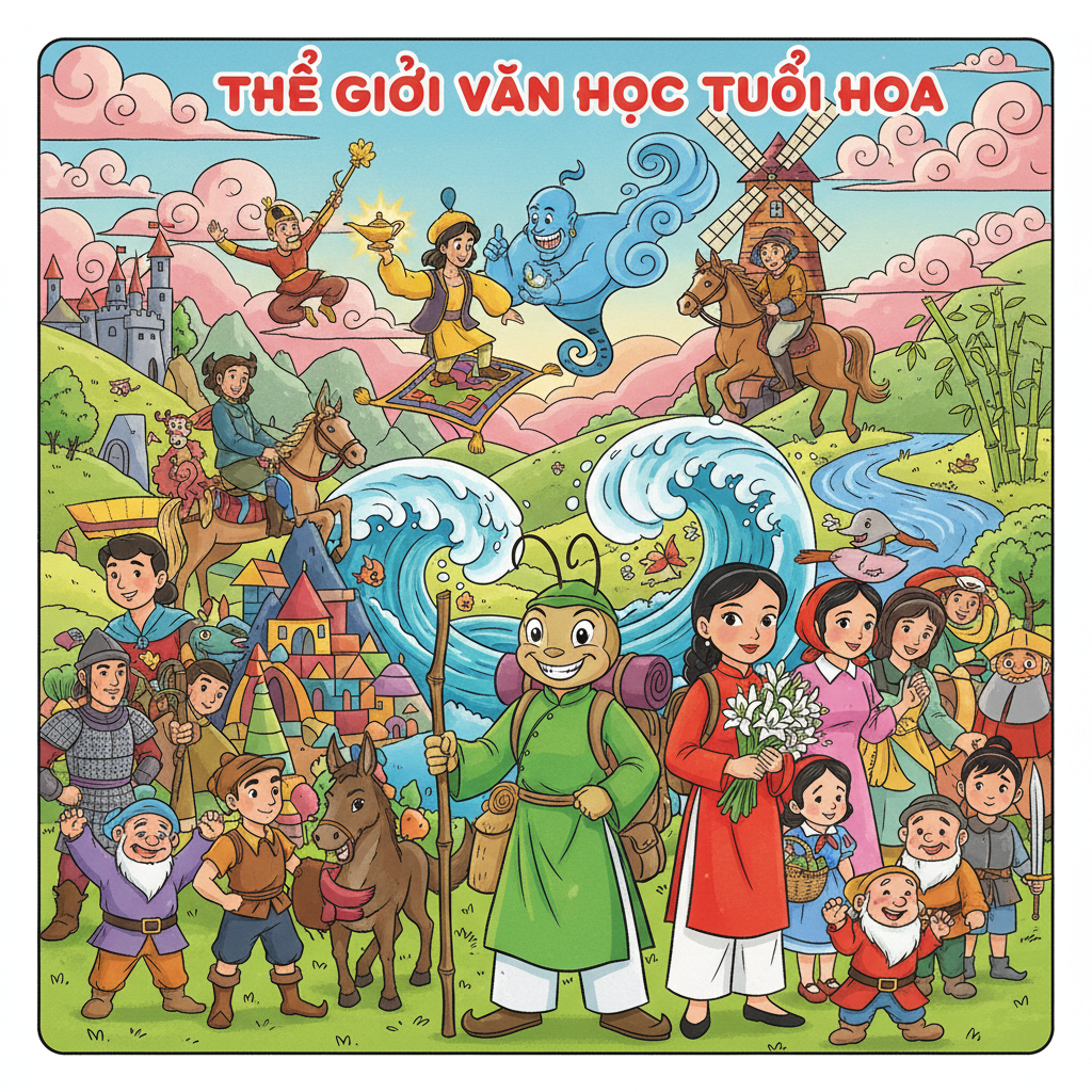 Hình ảnh minh họa các nhân vật văn học