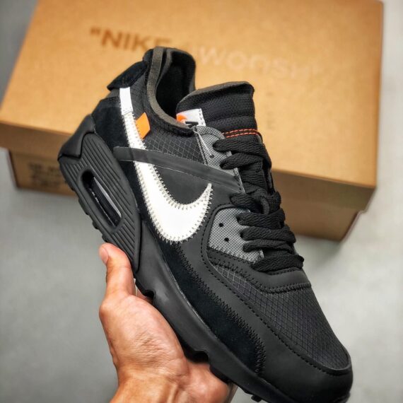 Air Max 90 X Off-white Black The Ten Aa7293-001 Women’s Size 5.5 – 10.5 US