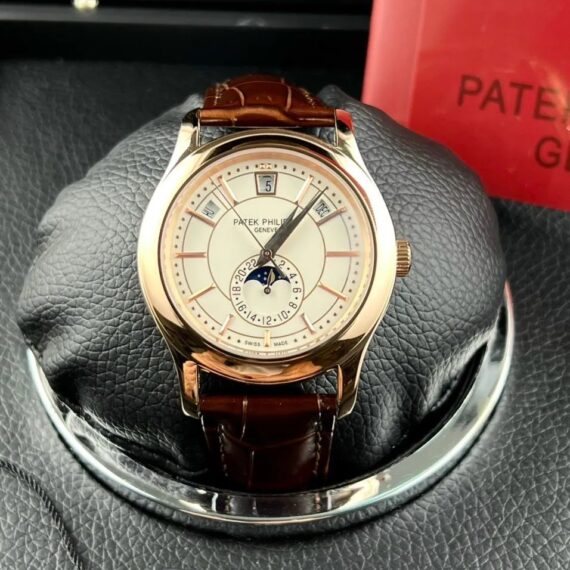 Complication Japanese Brown Leather Strap Men’s Patek Philippe Watch 40mm
