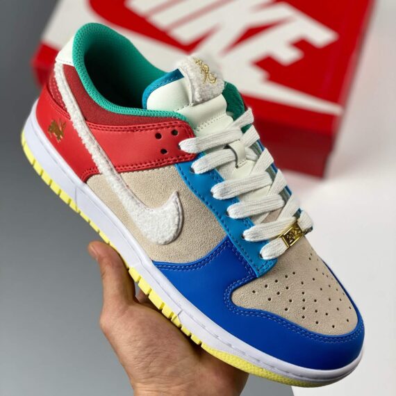 Dunk Low “year Of The Rabbit” Cream/blue/orange Fd4203-111 Men And Women Size From US 5.5 To US 11