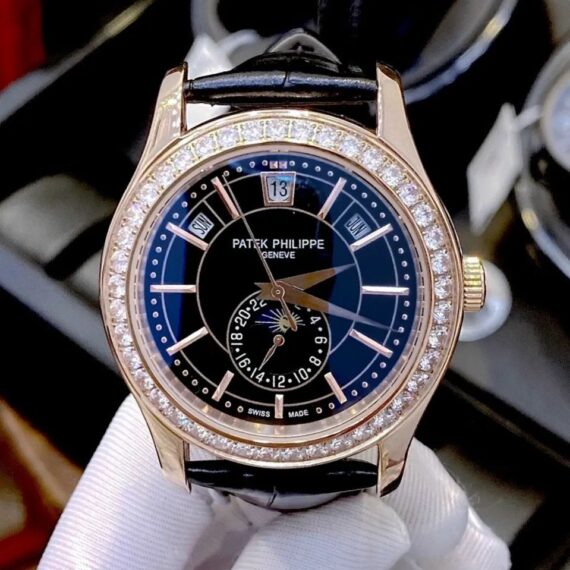 Patek Philippe Men’s Black Mechanical Mechanical Watch Patek Philippe Complication – Dwatch