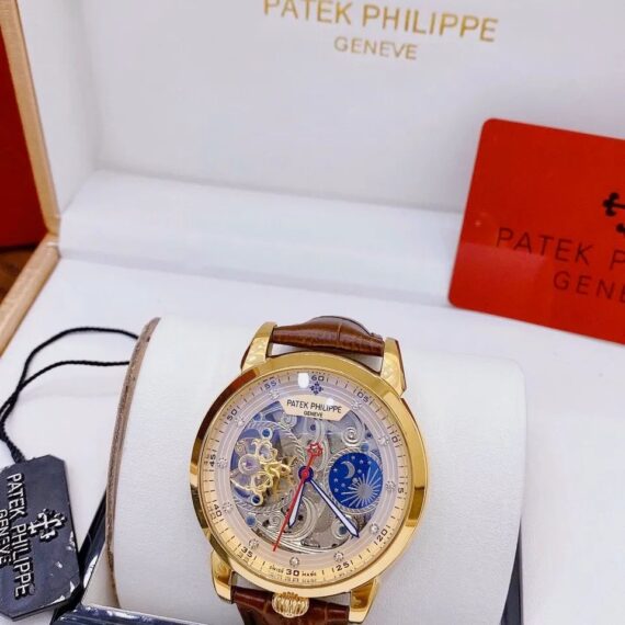 Patek Philippe Men’s Watch With Mechanical Leather Strap, Extreme Style, Strong Style – Dwatch P1